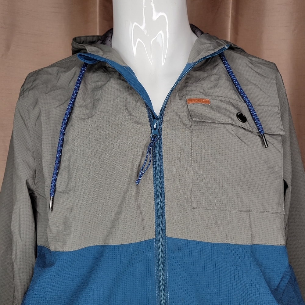 Voyager Men's Windbreaker Jacket - Size: XL - Gray / Blue - Picture 2 of 12
